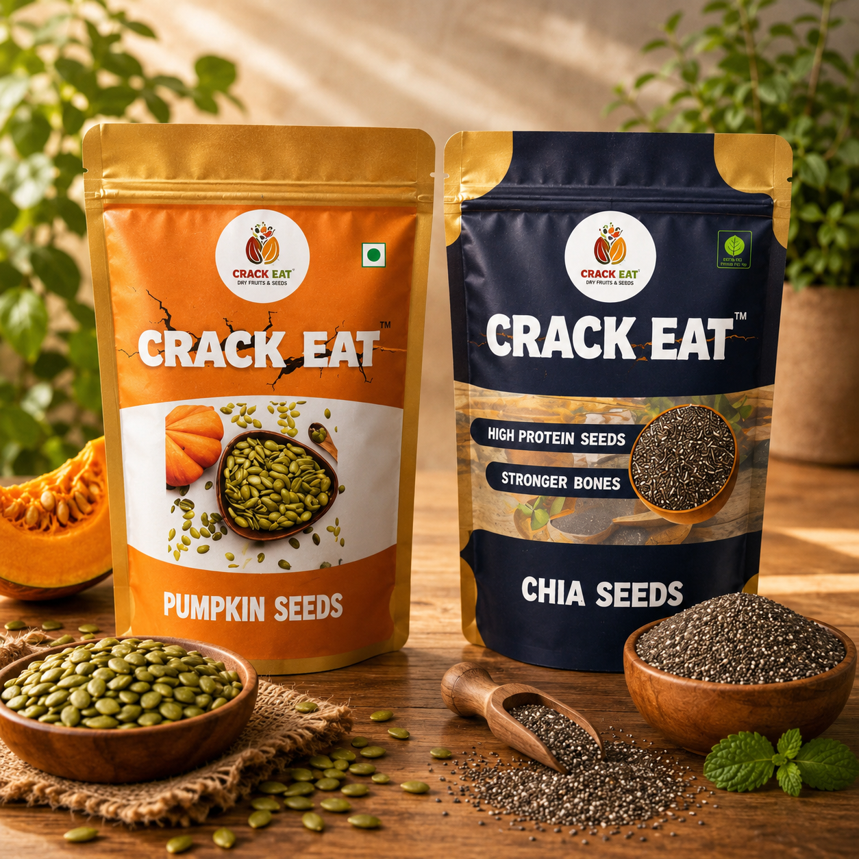 Combo Pack of Pumpkin & Chia Seeds (200g + 200g)