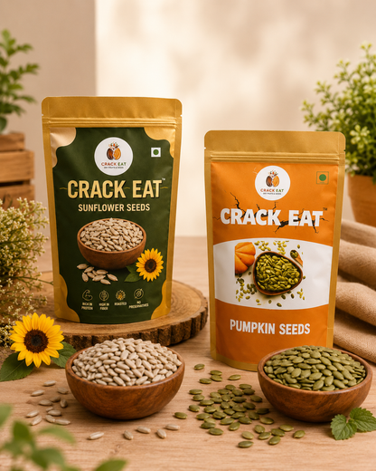 Combo Pack of Sunflower Seeds & Pumpkin Seeds (200g + 200g)