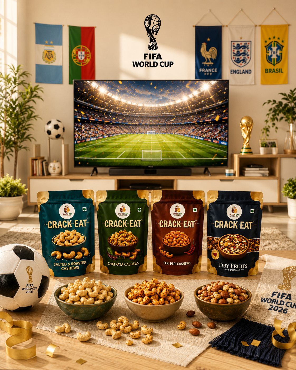 FIFA Fan Feast Combo - Cashew & Dry Fruits Combo Pack 200 gm