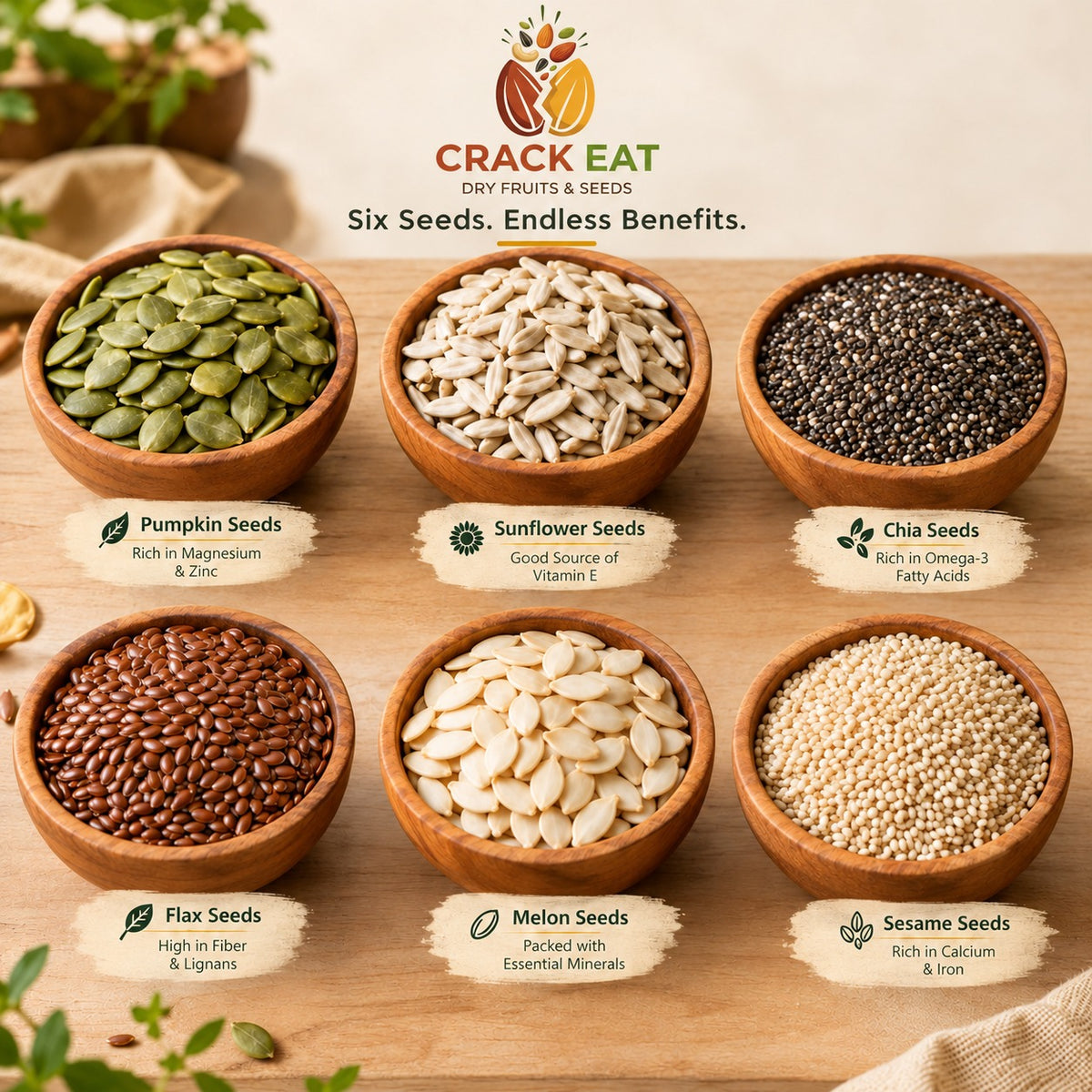 CrackEat 6-in-1 Mix Seeds Trail Mix